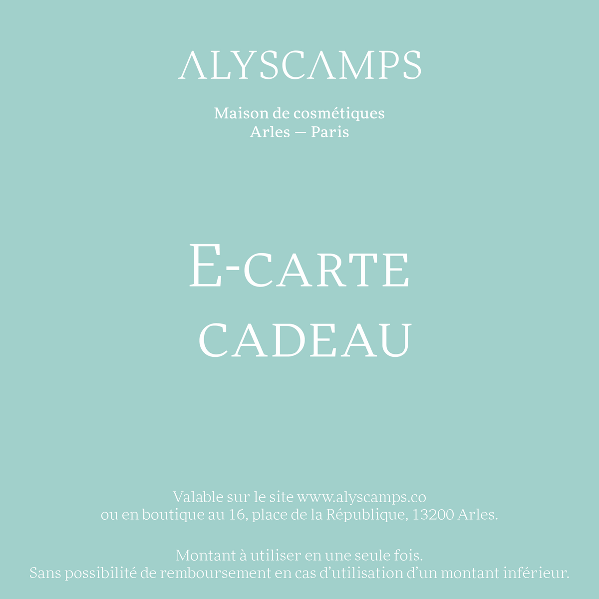 Tarjeta regalo Alyscamps