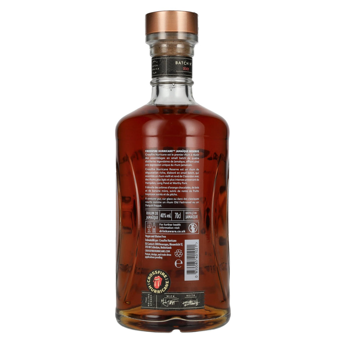Crossfire HURRICANE x ROLLING STONES Reserve Small Batch Rhum de Jamaïque 40 % vol. 0,7 l