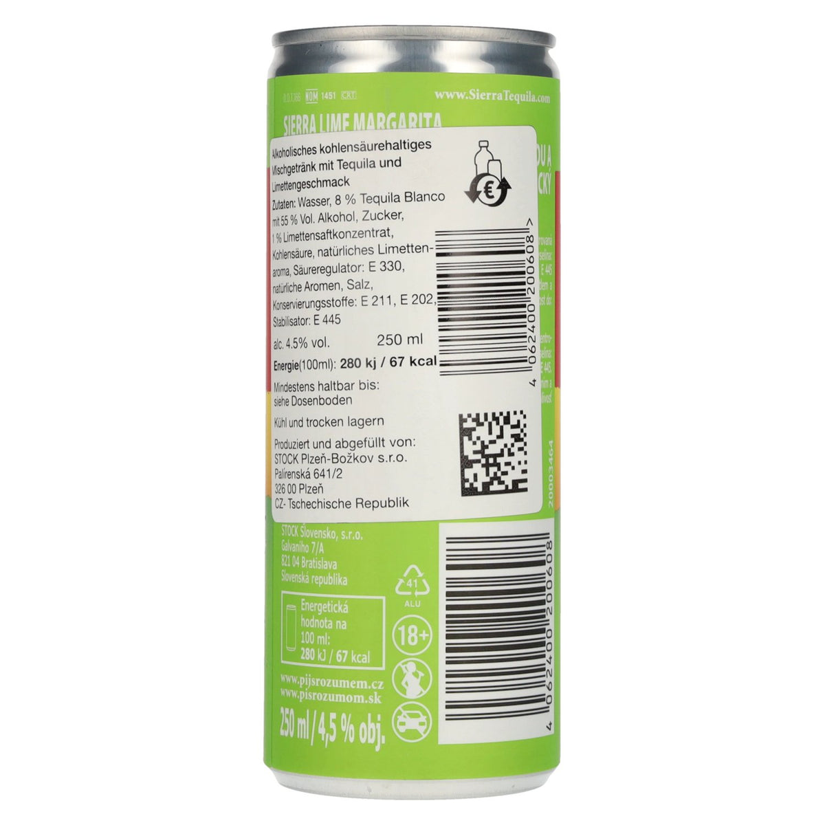 Sierra Lime Margarita 4.5% ABV 0.25l can (deposit required)