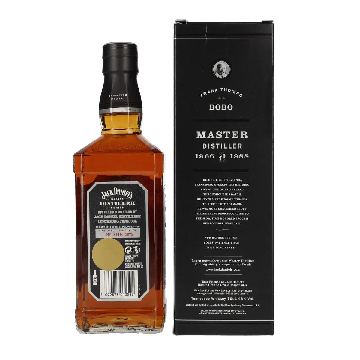 Jack Daniel's MASTER DISTILLER Series n° 5, édition limitée, 43 % vol., 0,7 l, dans un coffret cadeau