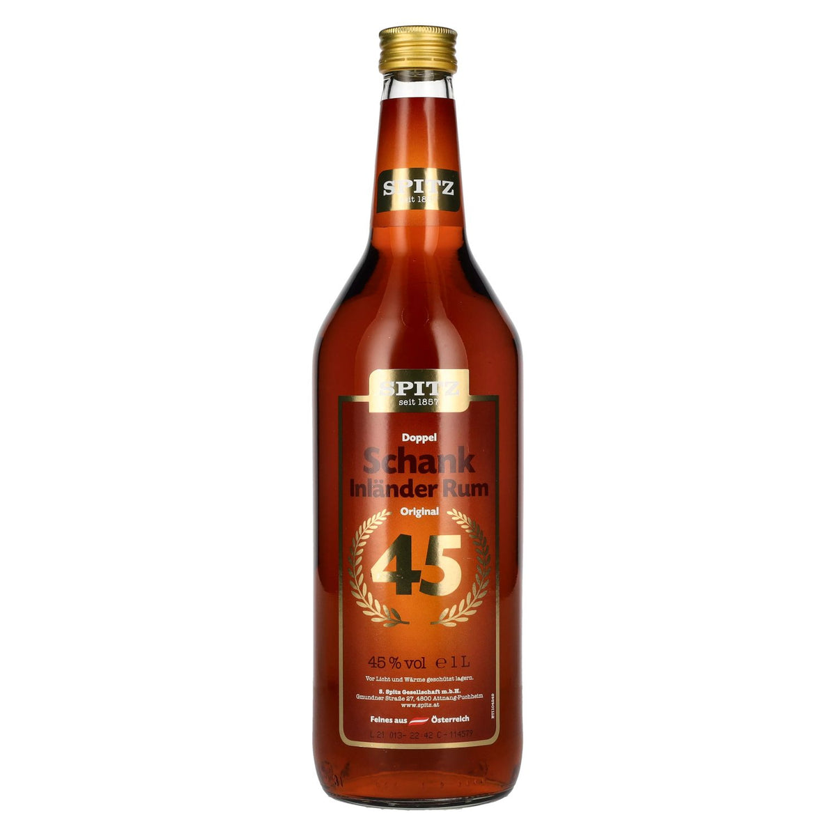 Spitz Doppelschank Inländer Rum Original 45% vol. 1 l