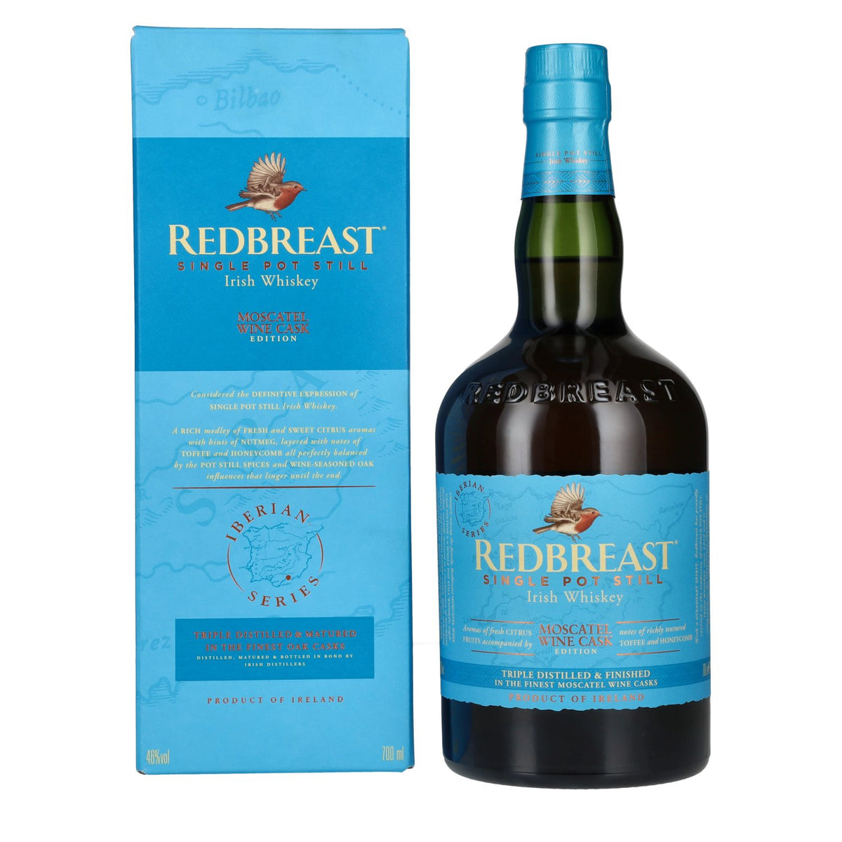 dbreast IBERIAN SERIES Single Pot Still Irish Whiskey MOSCATEL WINE CASK 46% Vol. 0,7l in Geschenkbox