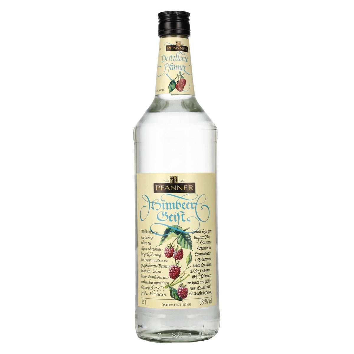 Pfanner Raspberry Spirit 38% ABV 1l