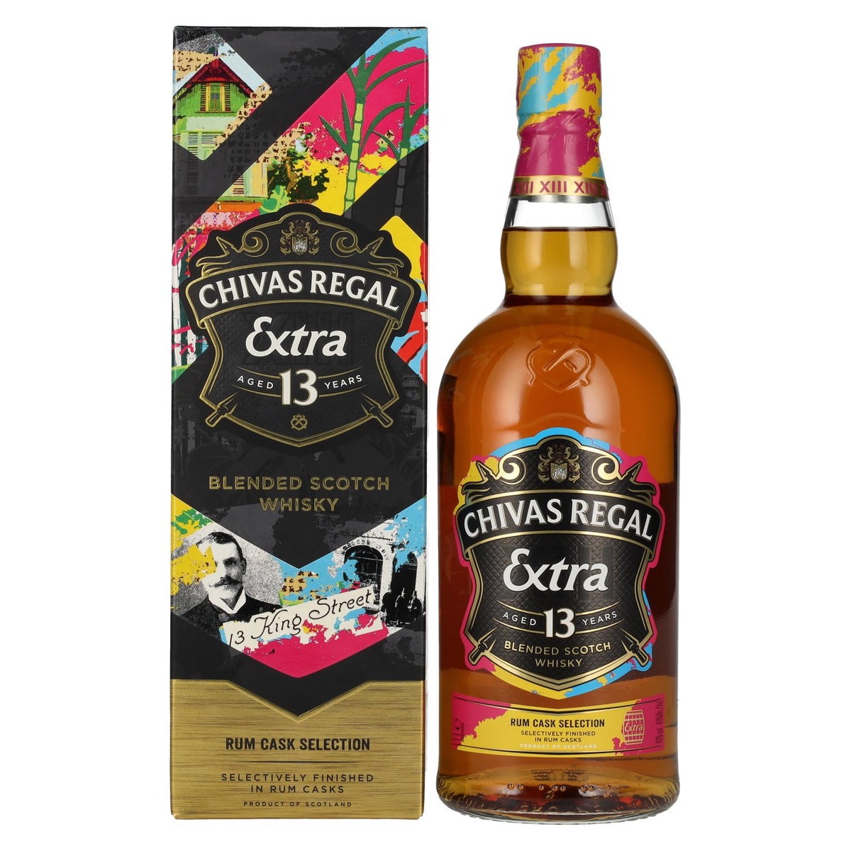 Chivas Regal EXTRA 13 Years Old RUM CASK Selection Blended Scotch Whisky 40% ABV 1l in a gift box