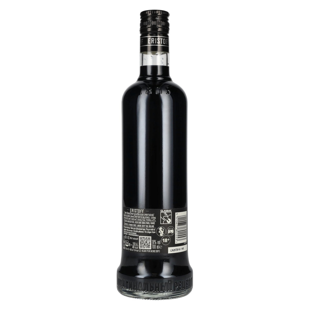 Eristoff Black Wild Berry Flavours &amp; Vodka 18 % vol. 0,7 l