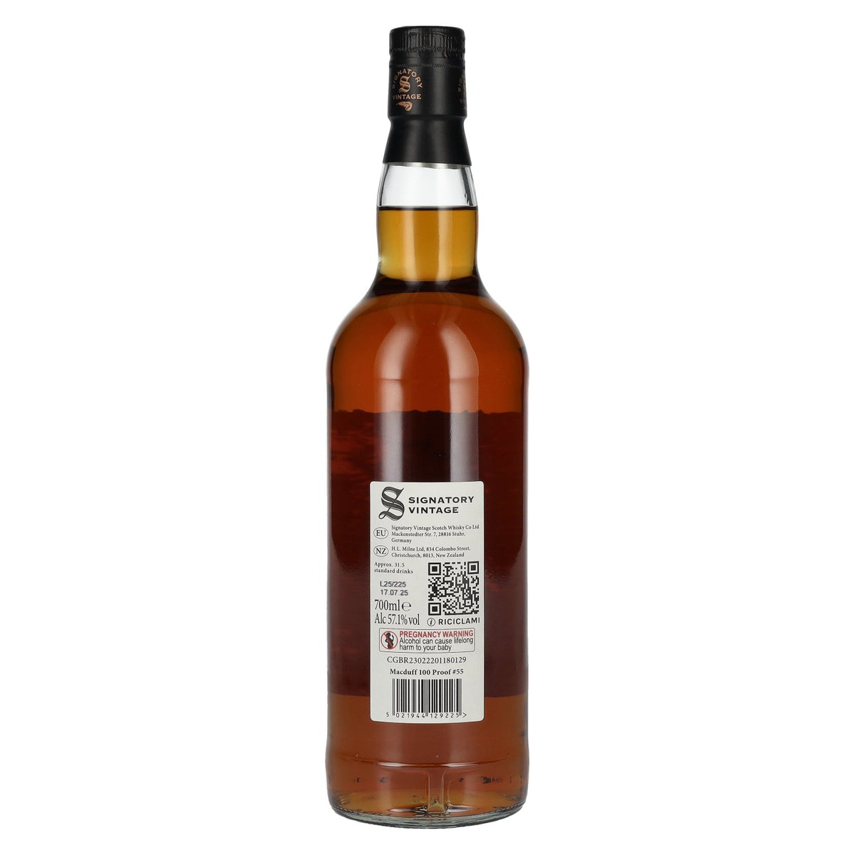 Signatory Vintage 100 Proof Edition Macduff Single Malt 13 ans d'âge n° 55 2011 57,1 % vol. 0,7 l