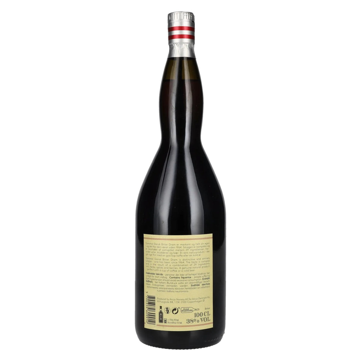 Gammel Dansk Bitter Dram 38% vol. 1 l