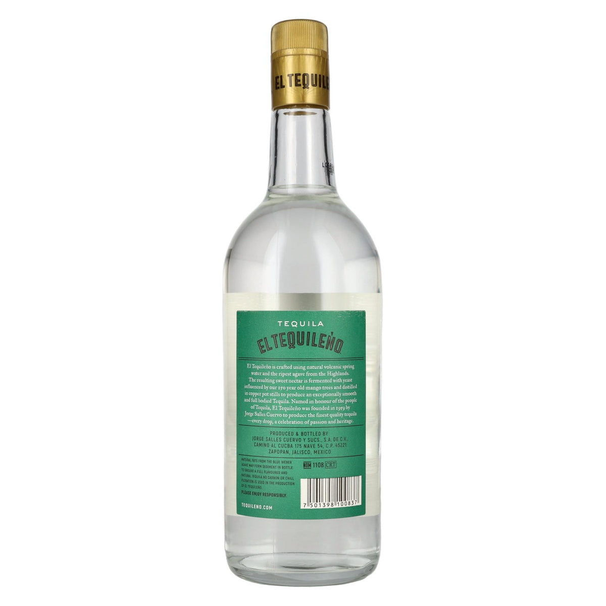 El Tequileño Blanco Tequila 38% vol. 1 l