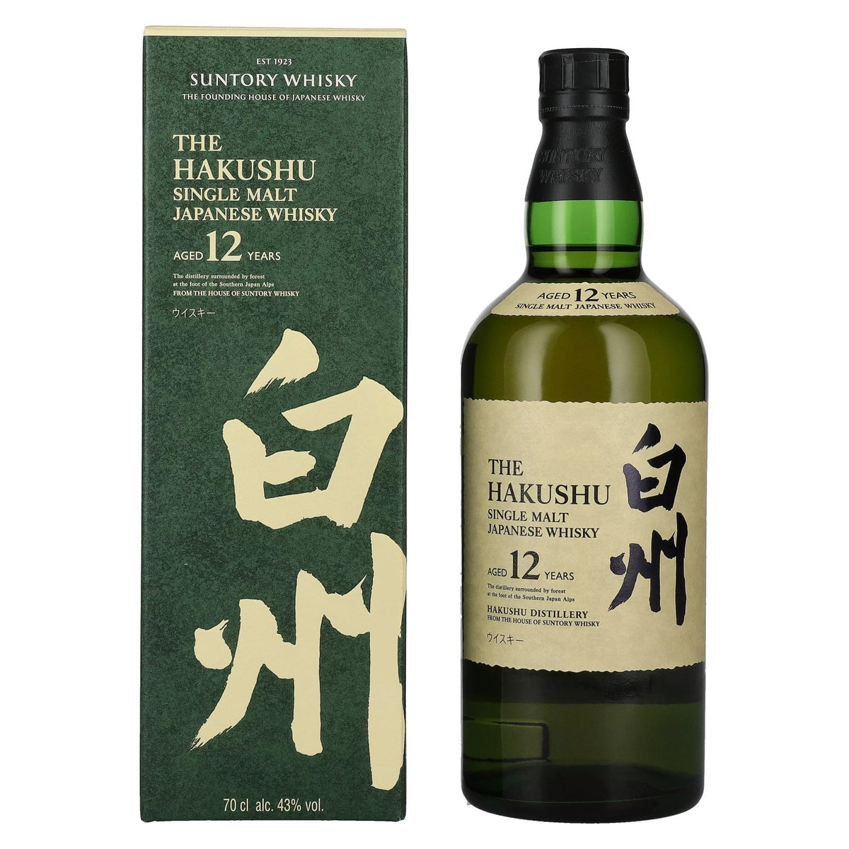 Suntory The Hakushu 12-Year-Old Single Malt 43% vol. 0.7 l in a gift box