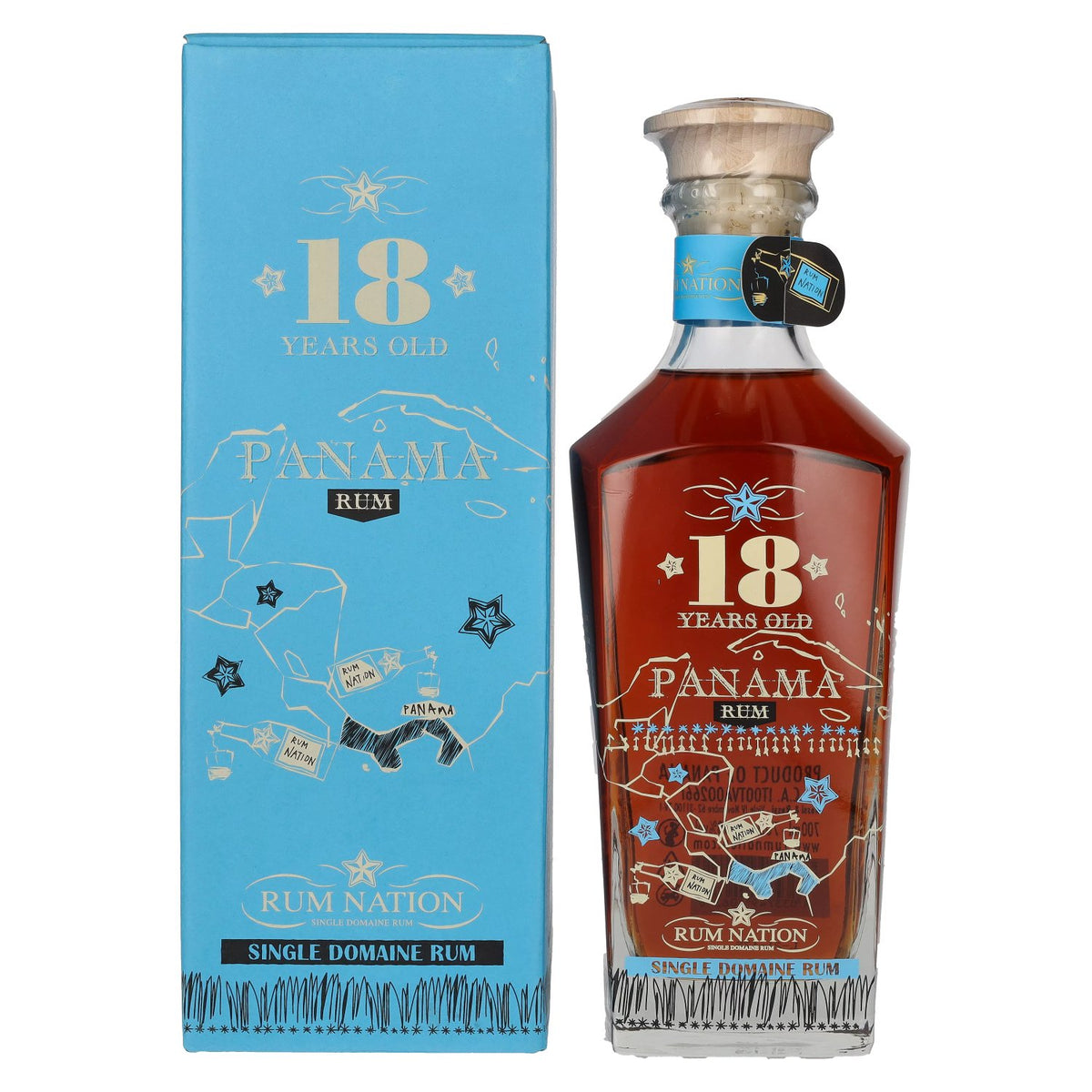 Rum Nation Panama 18 Years Old Decanter 40% vol. 0,7 l in geschenkverpakking