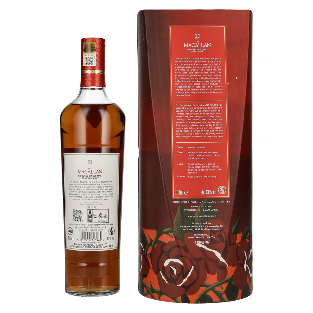 The Macallan A NIGHT ON EARTH JEREZ 43 % vol. 0,7 l dans un coffret cadeau