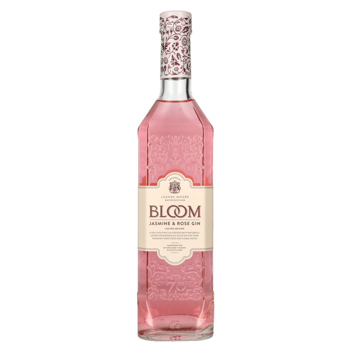Bloom JASMINE &amp; ROSE Gin Édition limitée 40 % vol. 0,7 l