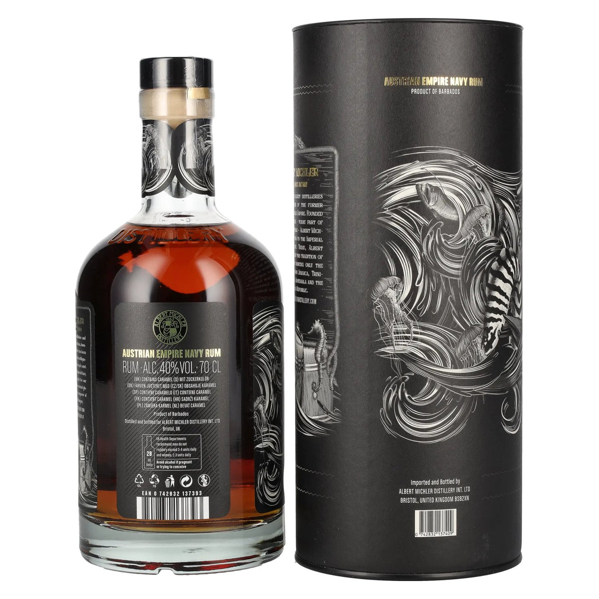 Austrian Empire Navy Rum ANNIVERSARY 40% vol. 0,7 l in geschenkverpakking