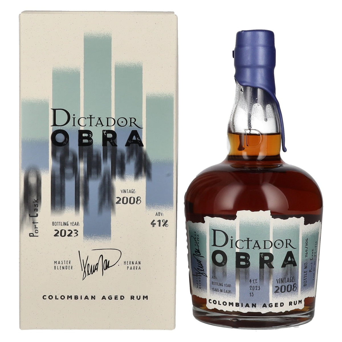 Dictador OBRA VINTAGE 15 Years Old Old Port CASK Rum 2008 41% vol. 0,7 l in geschenkverpakking