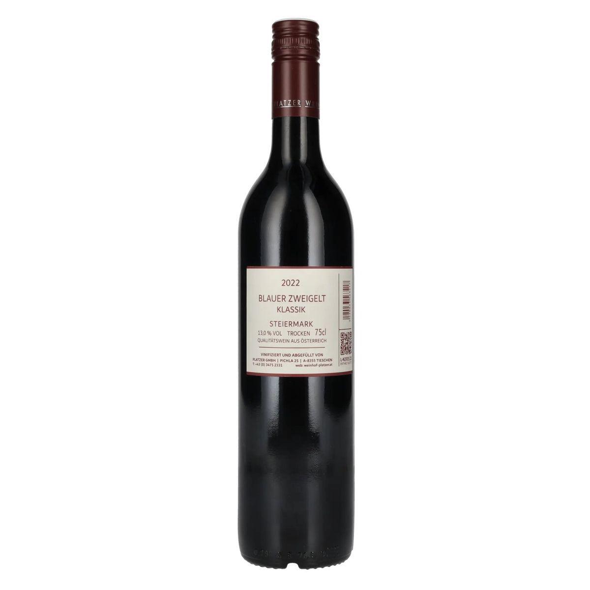 Platzer Blauer Zweigelt Klassik Styria 2022 13% ABV 0.75l