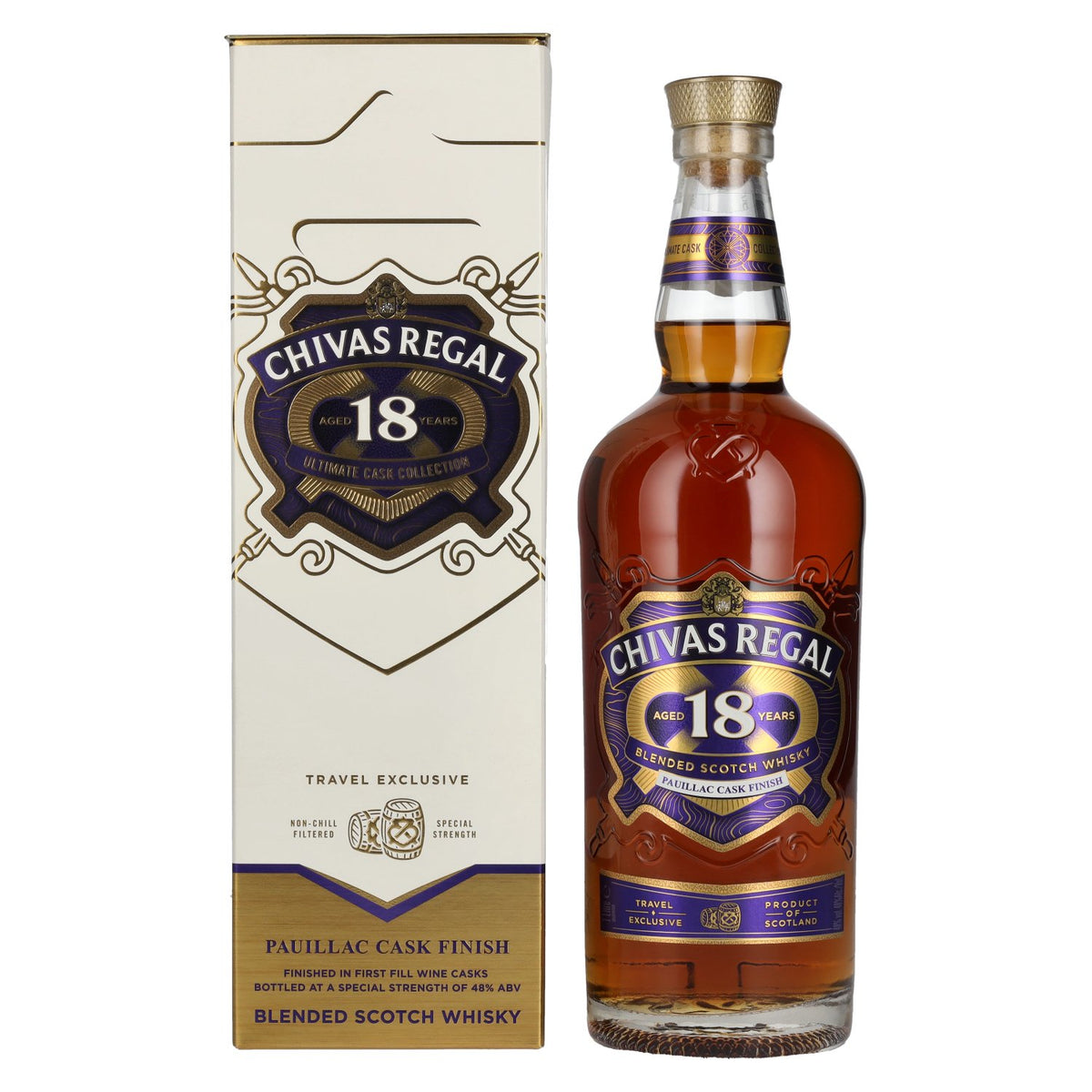 Chivas Regal 18 Years Old Ultimat Pauillac Cask Finish 48% vol. 1 litre in a gift box