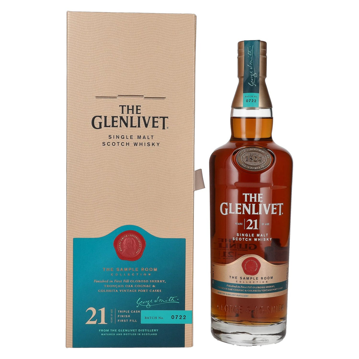 The Glenlivet 21 Years Old THE SAMPLE ROOM COLLECTION Single Malt Scotch Whisky 43% vol. 0,7 l in geschenkverpakking