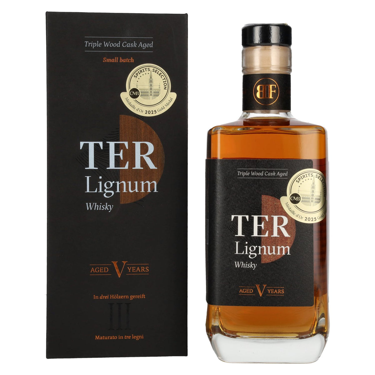 Roner TER Lignum Whisky 40% vol. 0,7 l in geschenkverpakking
