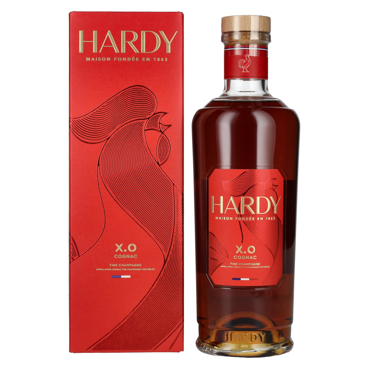 Hardy XO Fine Champagne Cognac 40% vol. 0,7 l in geschenkverpakking