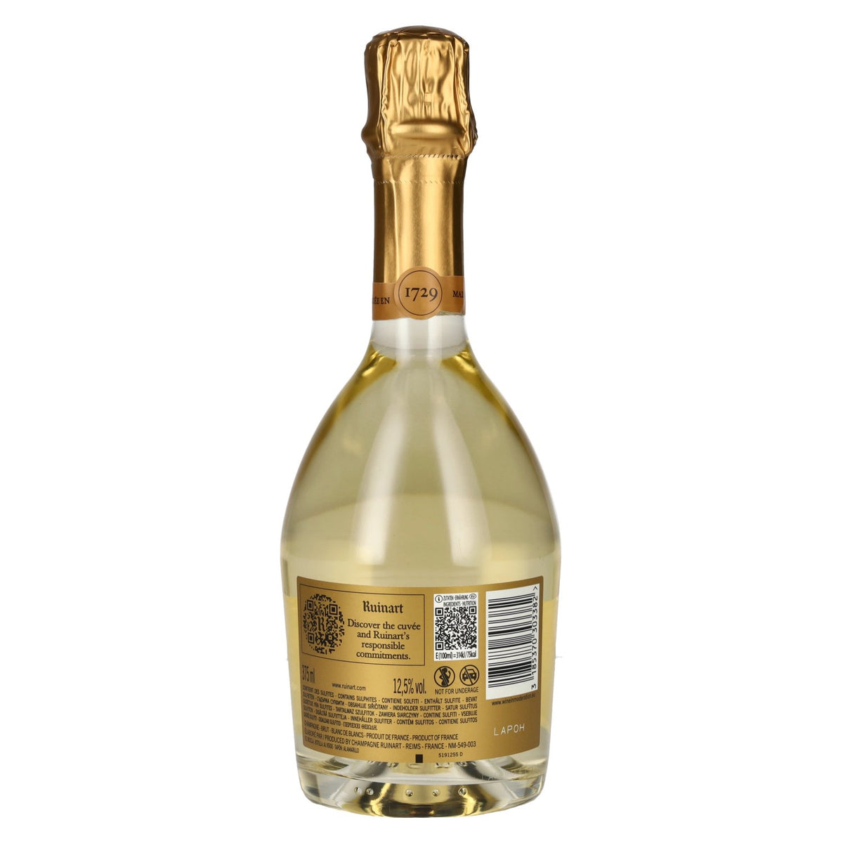 Ruinart Champagne Blanc de Blancs Brut 12,5% vol. 0,375 l