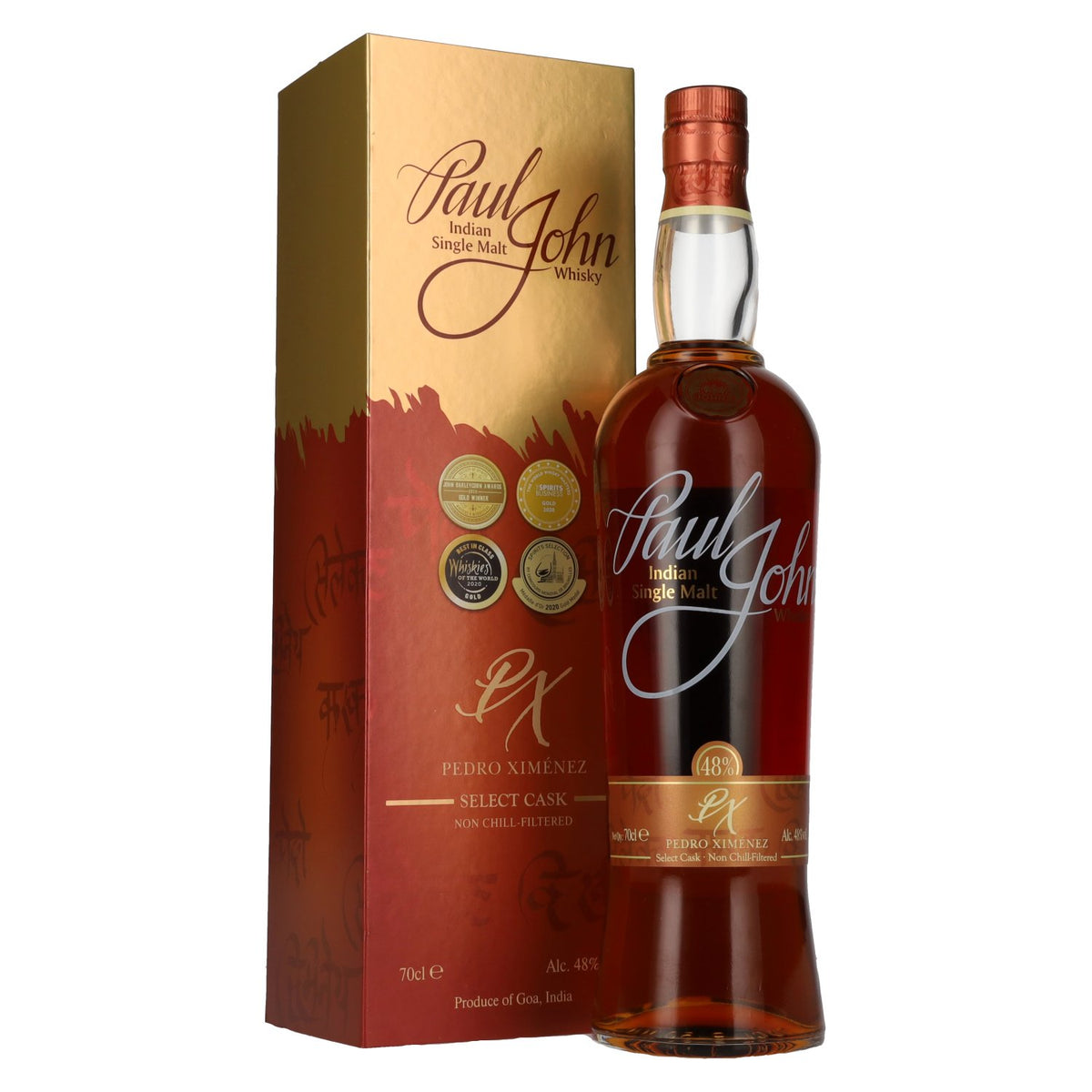 Paul John PX SELECT CASK Indiase single malt whisky 48% vol. 0,7 l in geschenkverpakking