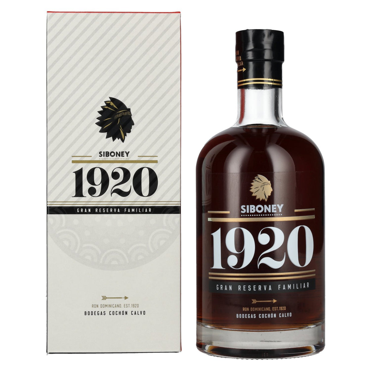 Ron Siboney 1920 GRAN RESERVA FAMILIAR Ron Dominicano 38% vol. 0,7 l in geschenkverpakking