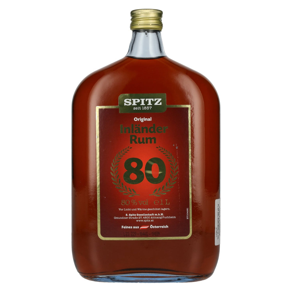 Spitz Inländer Rum 80% vol. 1 l