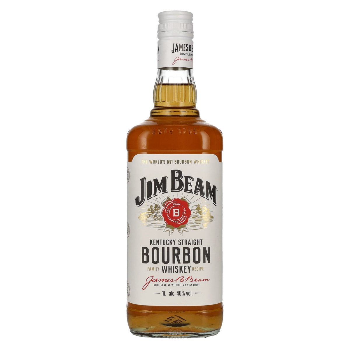 Jim Beam Kentucky Straight Bourbon Whisky 40% vol. 1 litre
