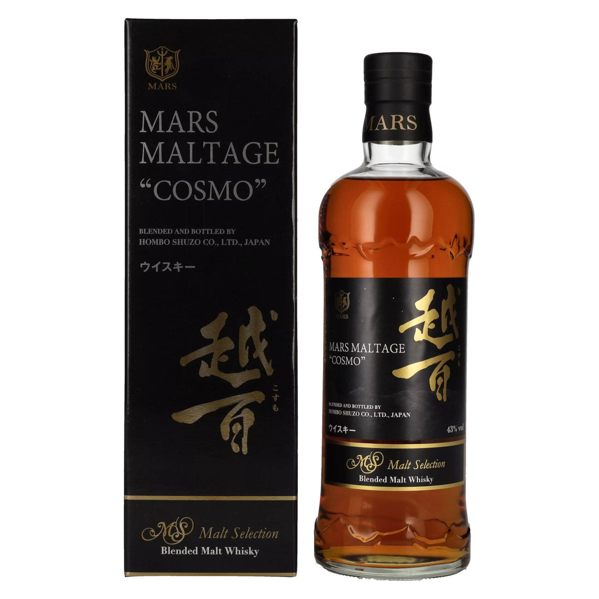 Mars Maltage Cosmo Malt Selection Blended Malt Japanse whisky 43% vol. 0,7 l in geschenkverpakking