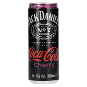 Whisky Jack Daniel's n° 7 &amp; Coca Cola CHERRY 5 % vol., canette de 0,33 l, consigne