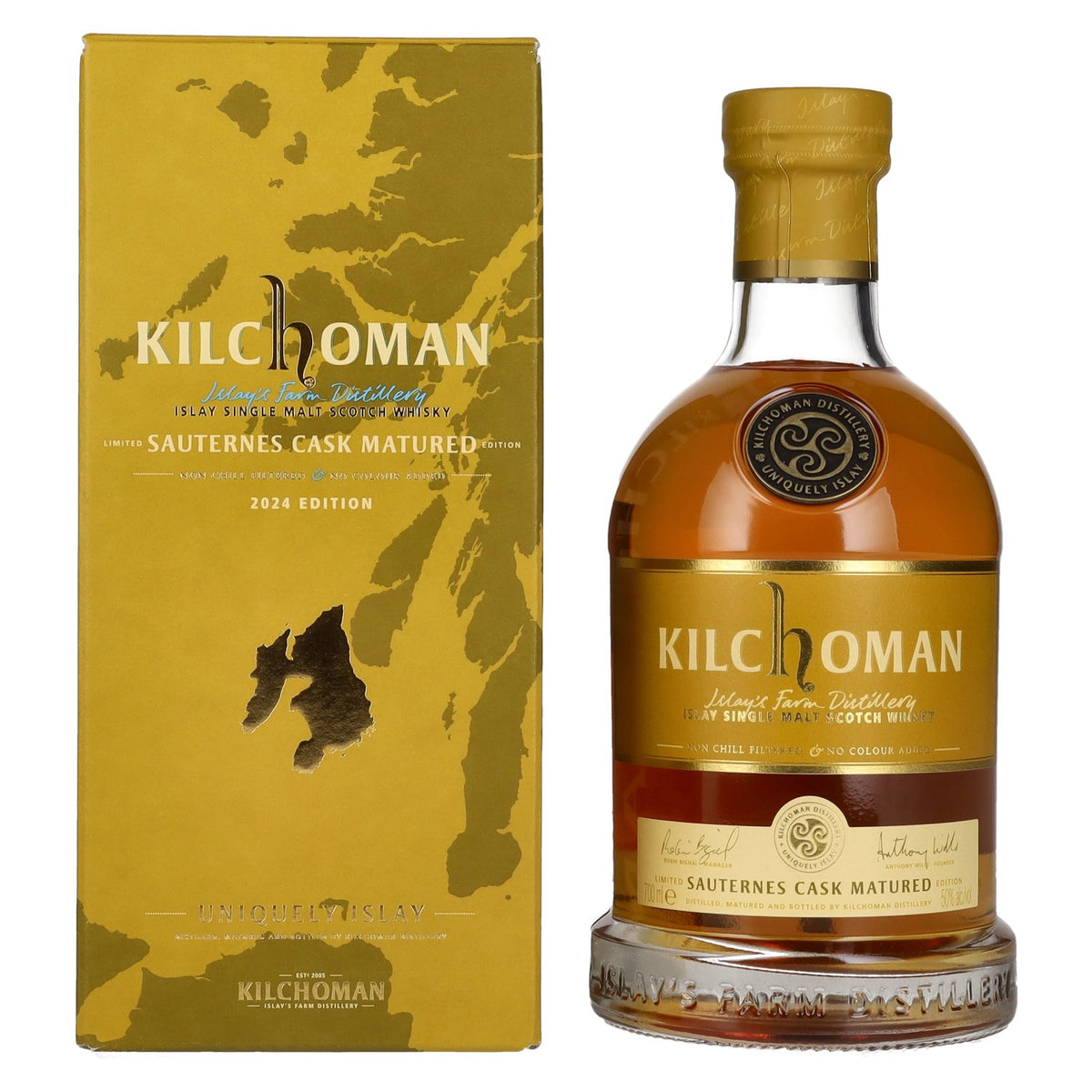 Kilchoman SAUTERNES CASK MATURED Islay Single Malt Limited Edition 2024 50% vol. 0,7 l in geschenkverpakking