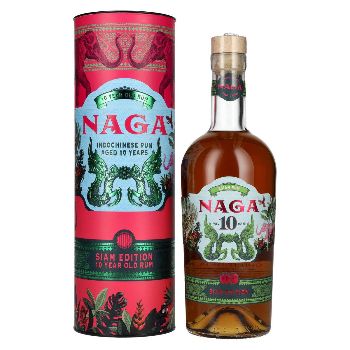 Naga 10 Years Old Indochinese Rum SIAM EDITION 40% vol. 0,7 l in geschenkverpakking