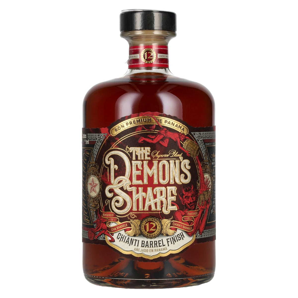 The Demon's Share Superior Blend Rum 12 jaar oud, gerijpt in Chianti-vaten, 41% vol., 0,7 l