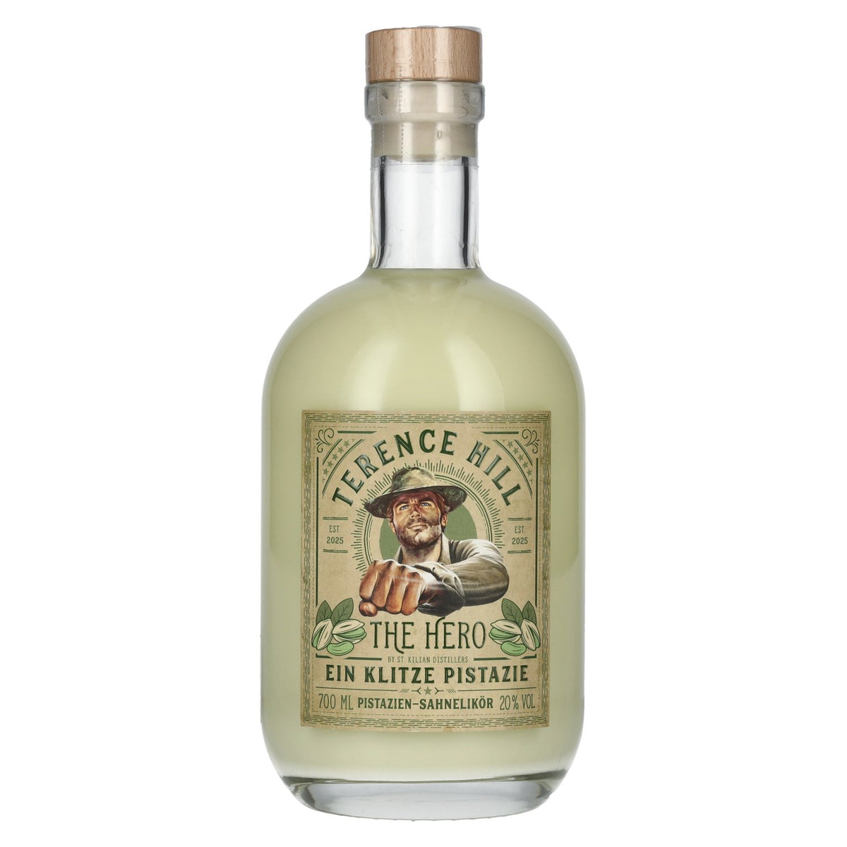 Terence Hill THE HERO UNE PETITE PISTACHE Liqueur à la crème 20 % vol. 0,7 l