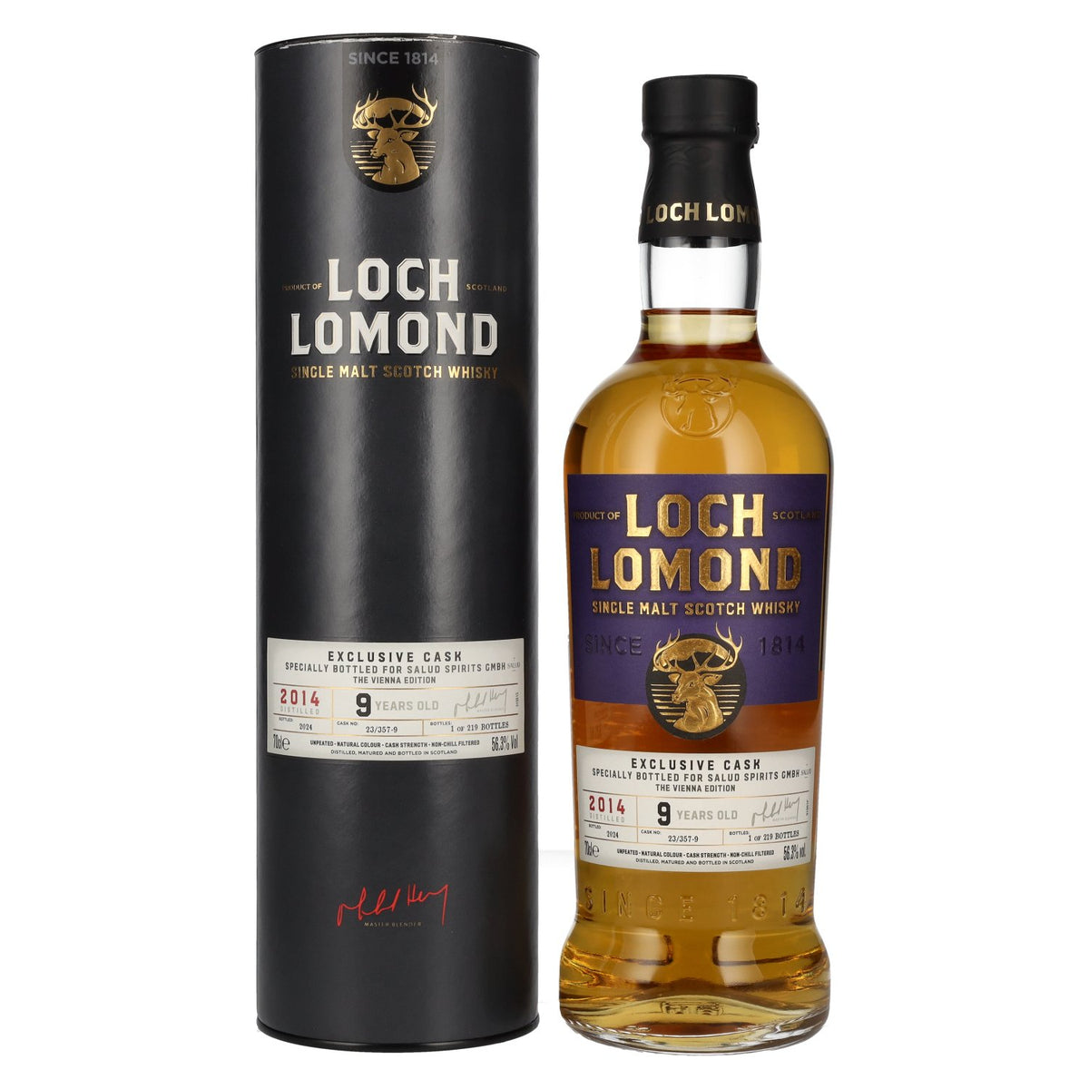 Loch Lomond 9 Years Old VIENNA EDITION Exclusiv Cask Single Malt Scotch Whisky 56,3% vol. 0,7 l in geschenkverpakking
