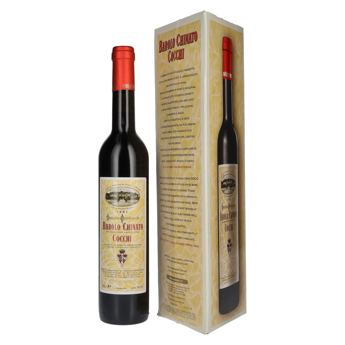 Cocchi Barolo Chinato 16,5 % vol., 0,5 l, dans un coffret cadeau