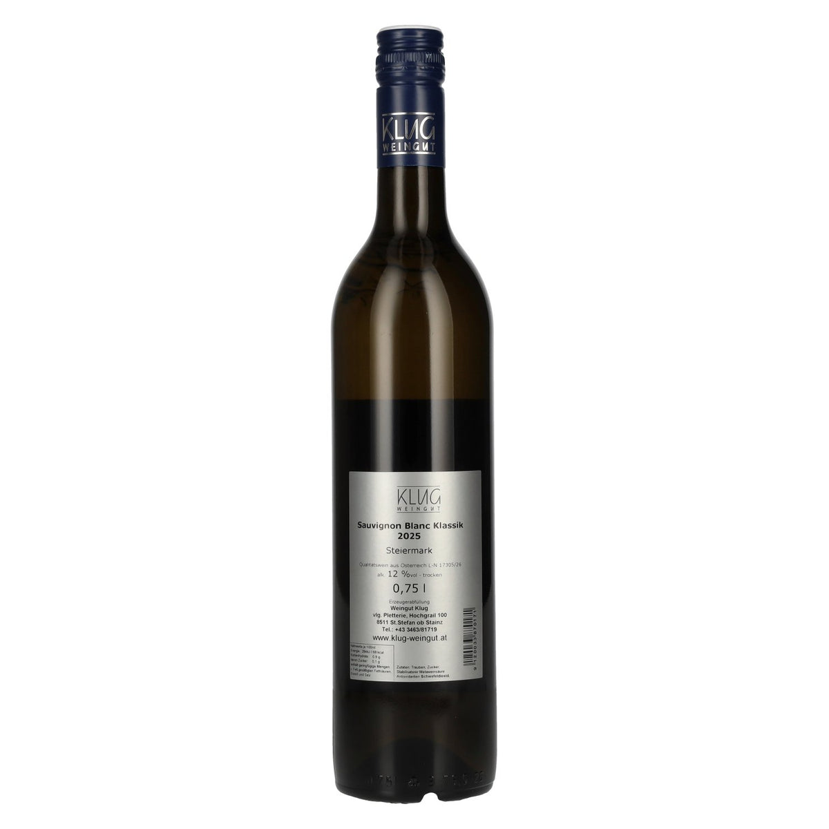 Weingut Klug, Sauvignon Blanc Klassik, Styrie 2025, 12 % vol., 0,75 l