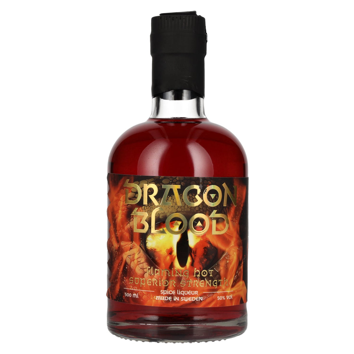 Dragon Blood Flaming Hot Likeur met extra sterke alcoholgehalte 50% vol. 0,5 l